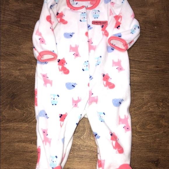 Carter’s Infant Girl 0-3 Months Fox Onesie Pajama - Picture 1 of 5